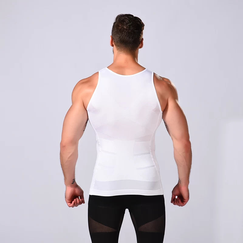 Slim N Lift Slimming Vest For Men White Thin-001