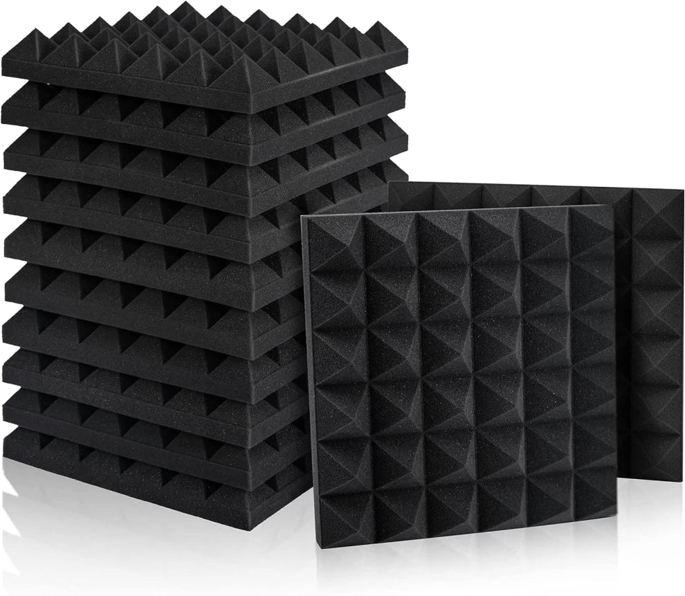 6 Pack Soundproof Acoustic Foam Panels for Recording Studios (30x30cm)