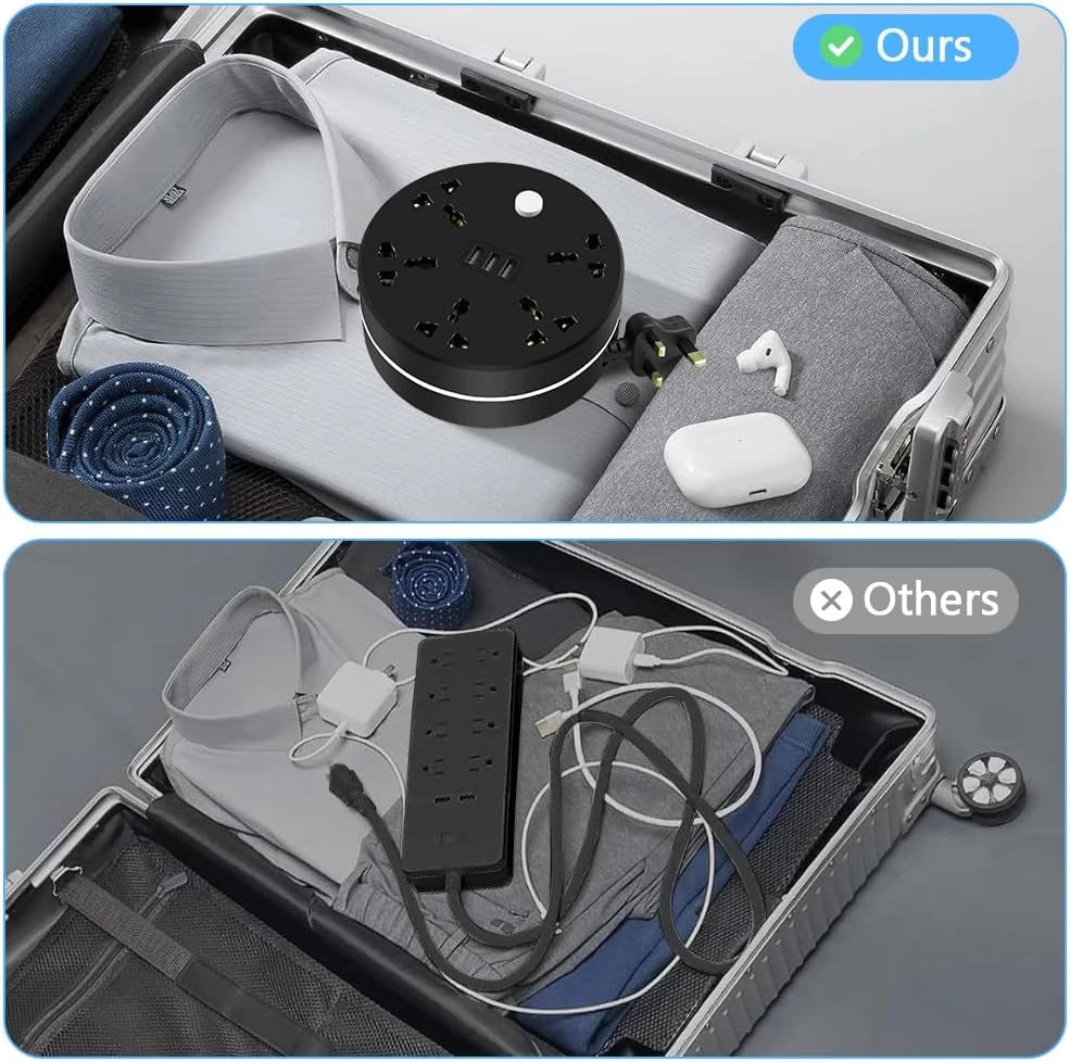 Universal Power Strip Extension Lead Extension Cable Smart Power Strip Plug Extender 2Socket