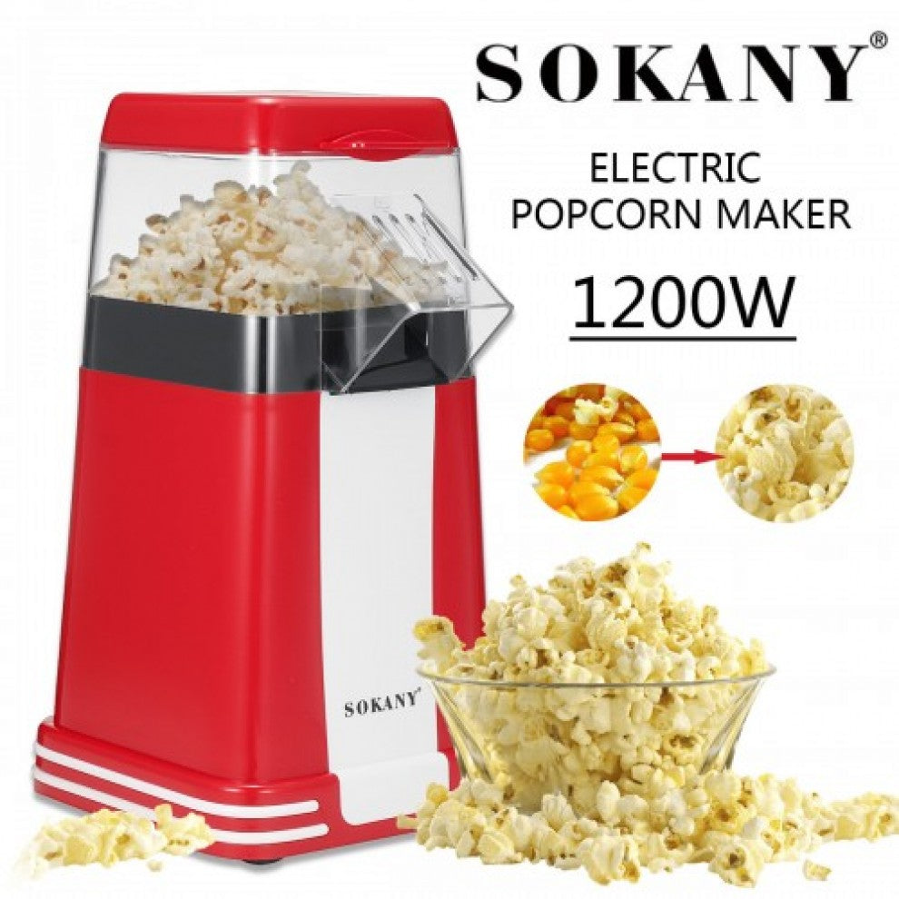 Sokany Popcorn Maker, 1200W, Hot Air Technology