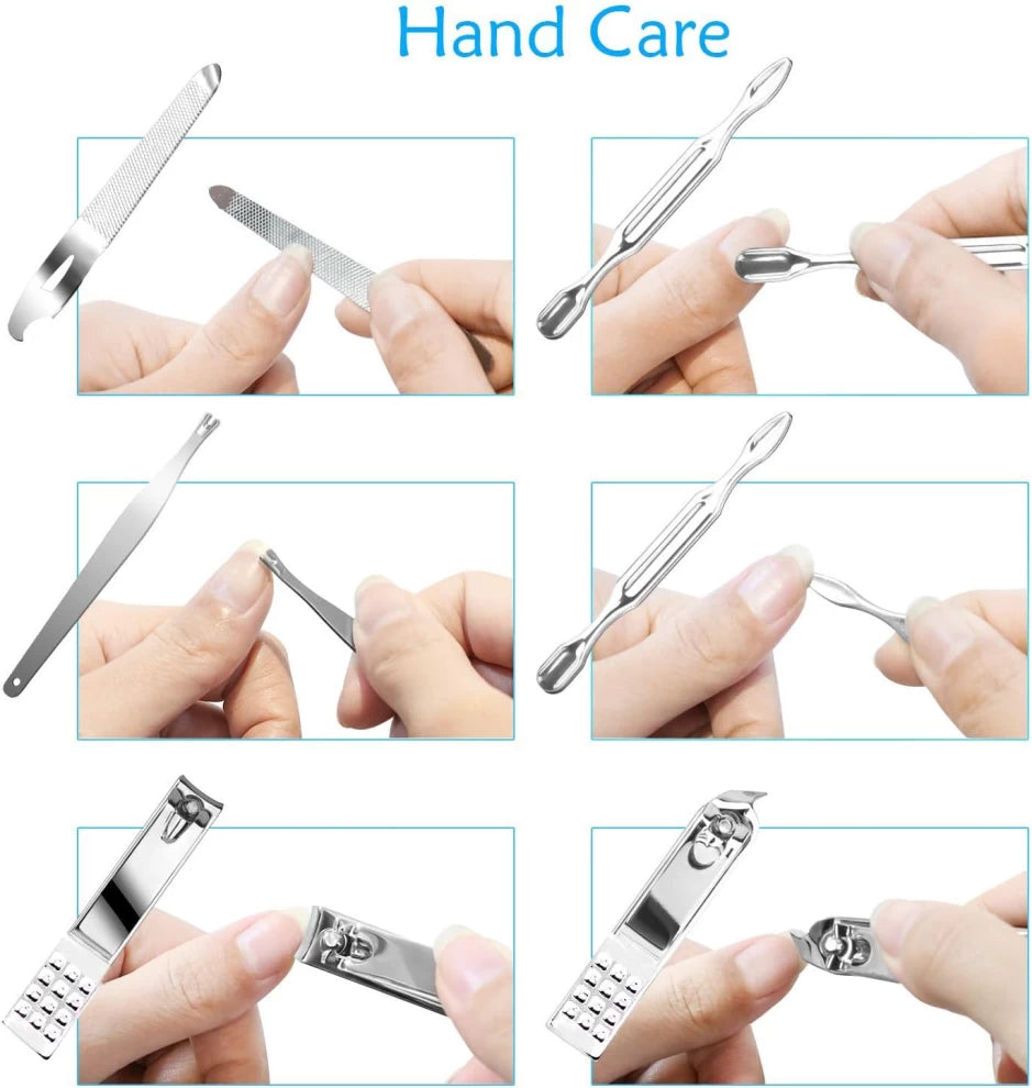 19-in-1 Manicure & Pedicure Kit – Professional Nail Care Set with Travel Case