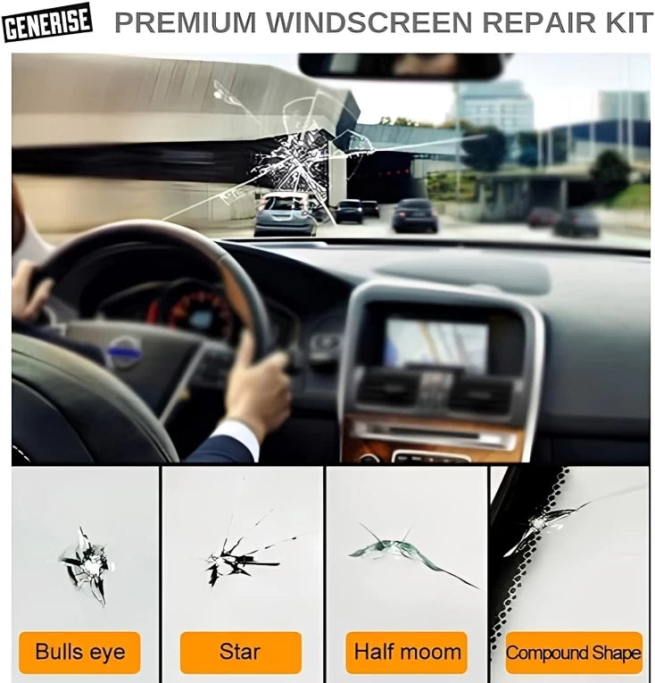 Windshield Repair Kit for Car Repair Tool, Agent, and Fluid