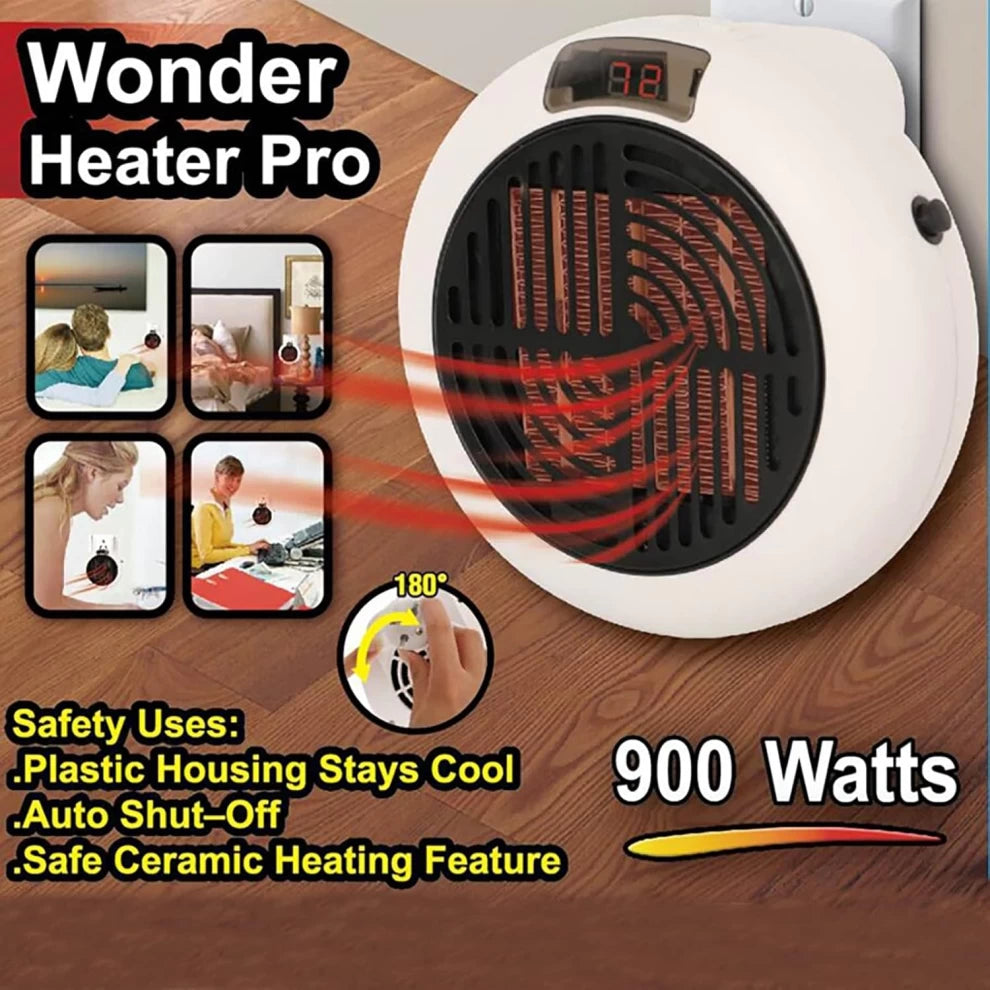 Small Plug-In Portable Mini Fan Heater 900W