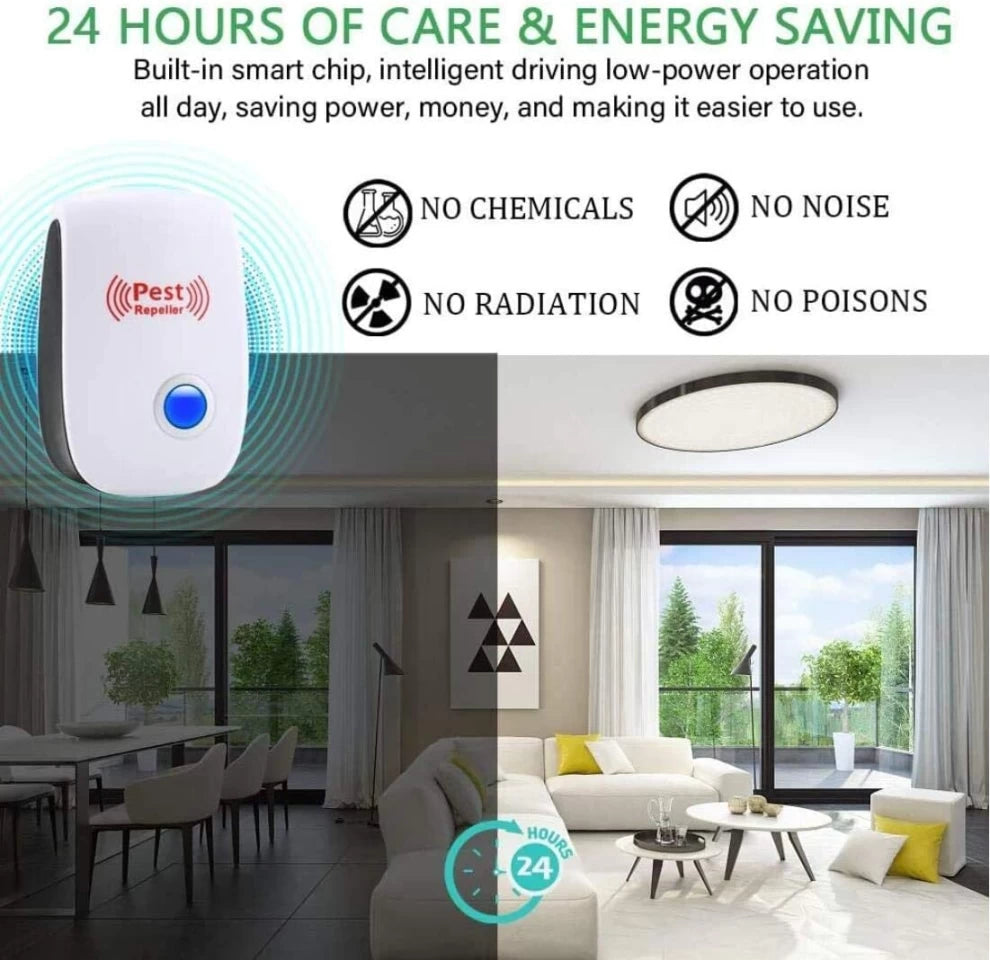 Ultrasonic Pest Repeller Indoor Plug-in Gadget