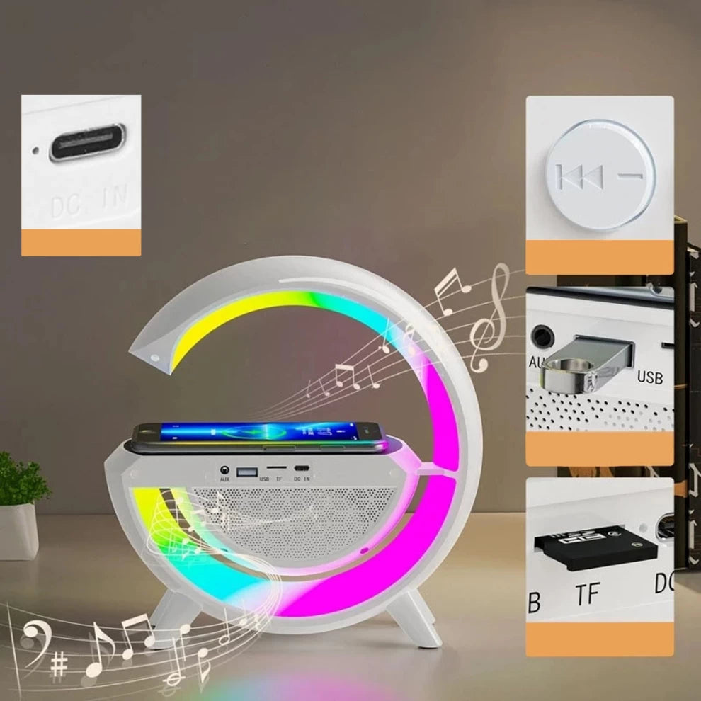 3 in 1 G Shape Wireless Charger with Speaker