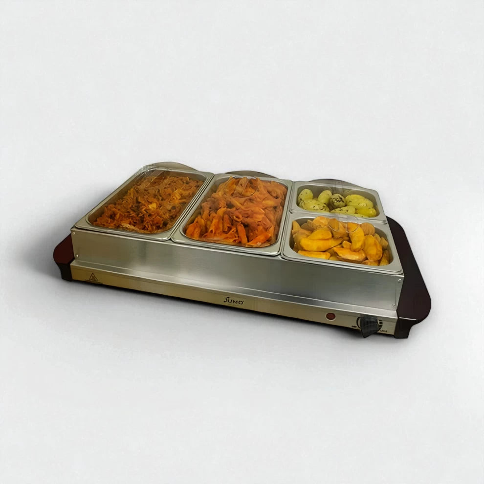 Sumo Electric Buffet Food Warmer Tray With 4 Compartments -300W