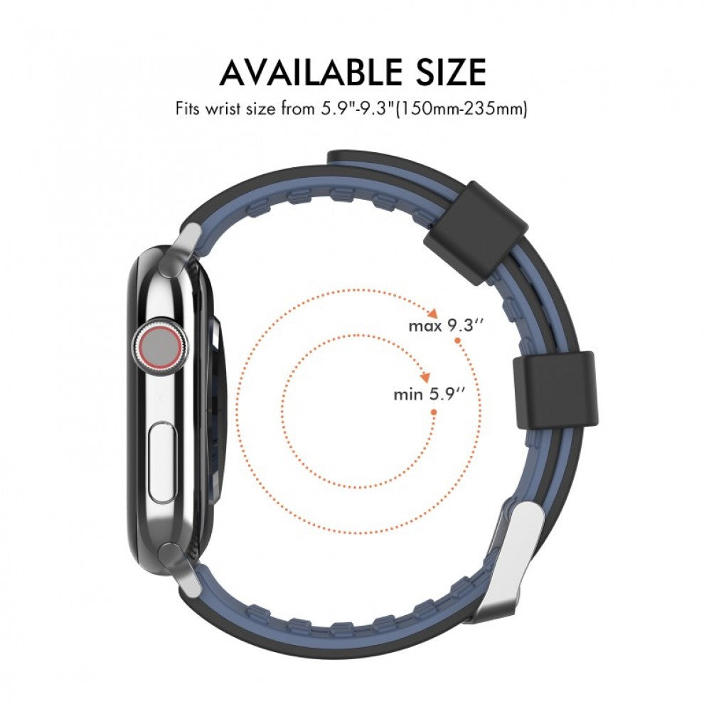 AhaStyle Band With DuoTone Design for Apple Watch 42/44mm-Black