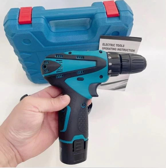 12V Cordless Drill Screwdriver – Mini Rechargeable Drill with Tool Kit