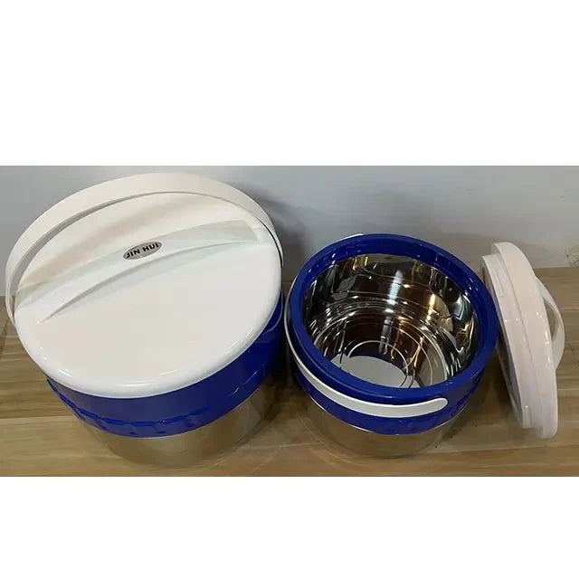 Stainless Steel Thermal Food Warmer Set – 2PCS Hot Retaining Casserole 8L + 12L