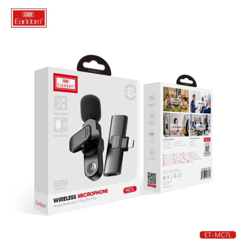 Wireless Microphone with noise reduction Lighting Connector MC7L
