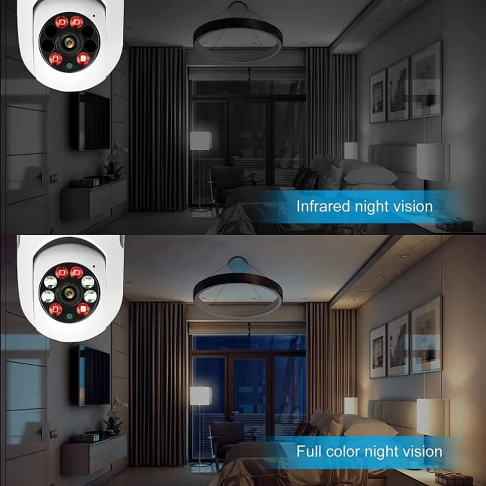 4G Wireless Wifi 180 Degree Panoramic 7Day Bulb Camera