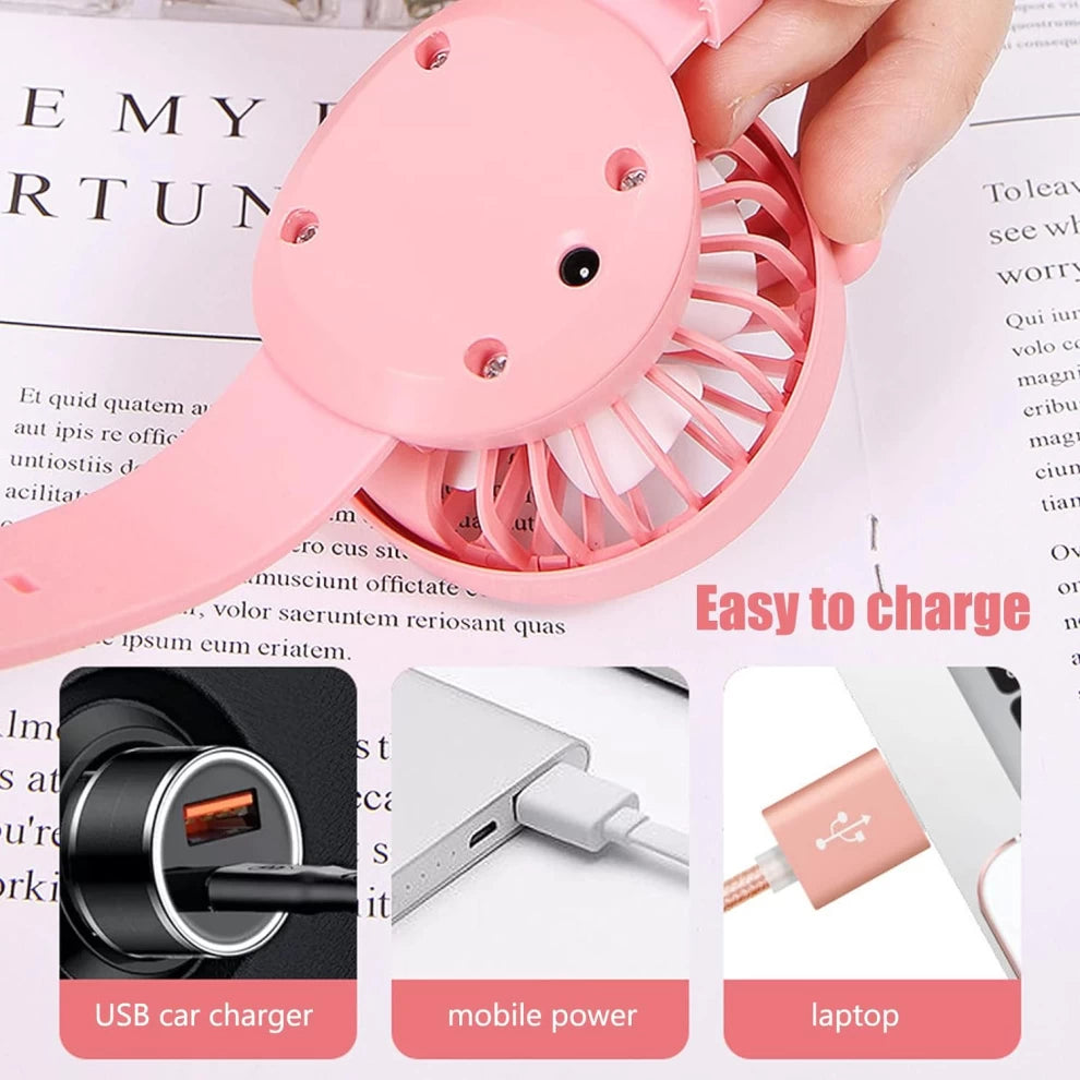 Small Portable USB Charging Watch Fan