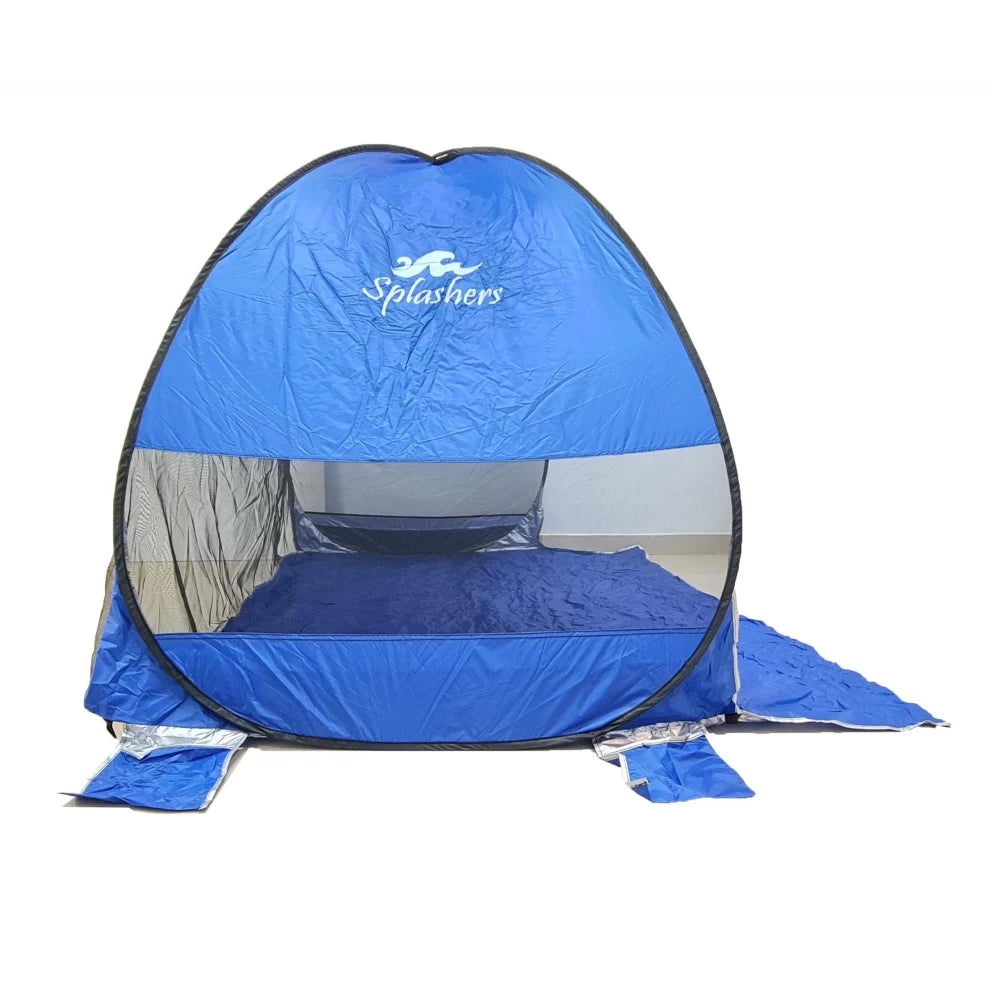 SPLASHERS Folding Pop-Up Tent – Blue (140 x 168 x 152 cm)