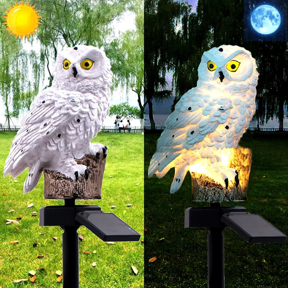 Solar Owl Garden Light Outdoor Waterproof LED Lawn Lamp