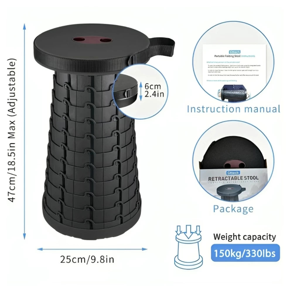 Telescopic Portable Folding Stool Chair