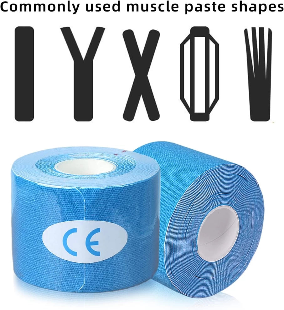 Sports Tape for Ankle, Knee Pain, Elbow & Shoulder Muscle, Uncut (Blue) 5 Meter