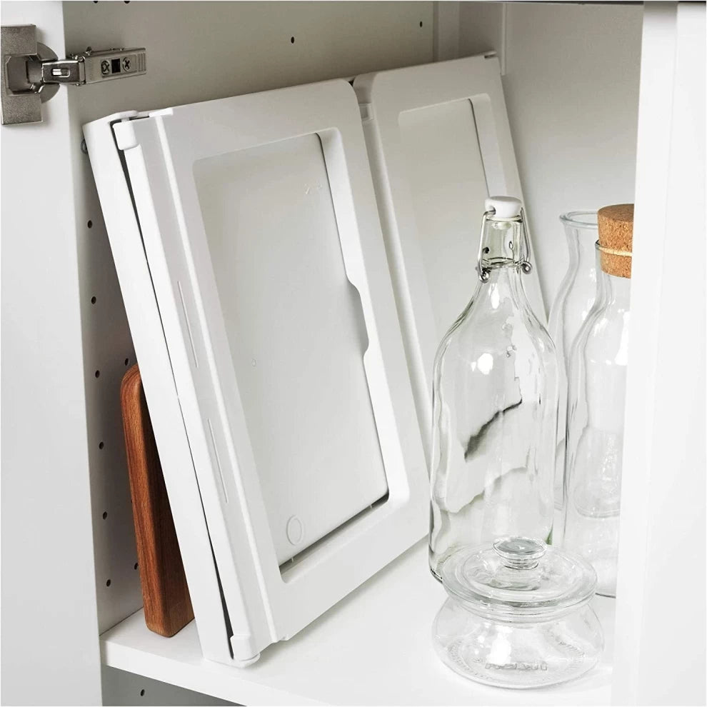 Small Folding Table with Stand - White