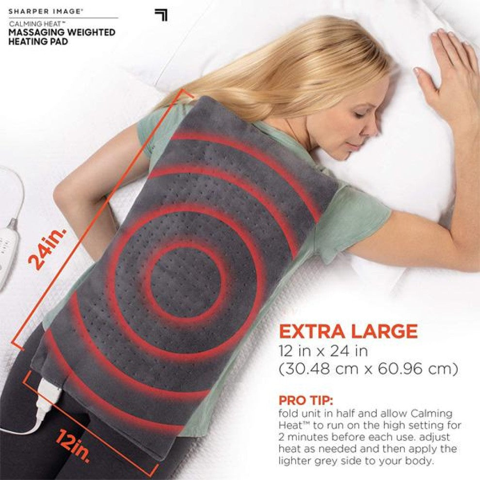 Calming Heat Wide Back Pain Massaging Pad 90 Degrees-Electric Pad