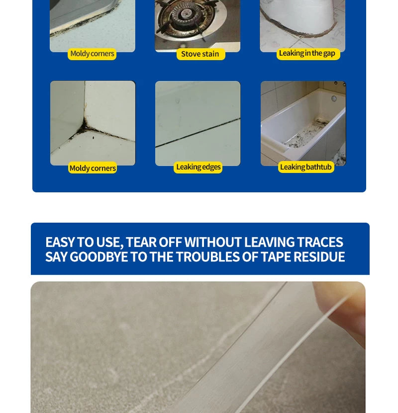 Waterproof Self-Adhesive No Leakage Clear Tape Water Strip-3M