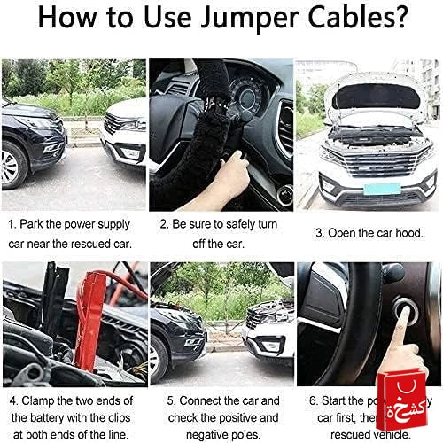 Car Battery Jumper Cable Red Positive, Black Negative 2000 AMP