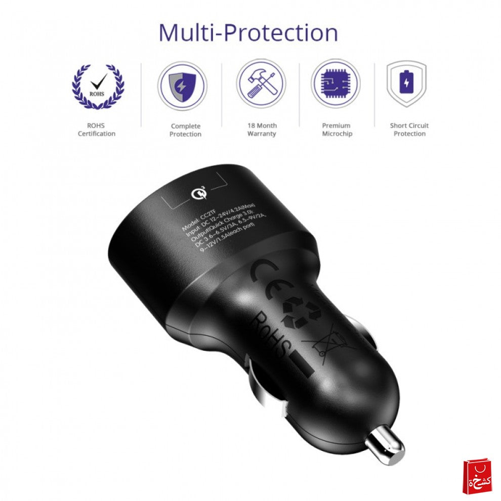Tronsmart QC3.0 CC2TF 2 Ports Car Charger