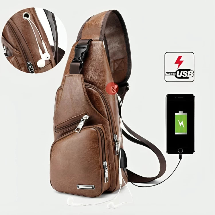Waterproof Leisure PU Leather Single Shoulder Bag