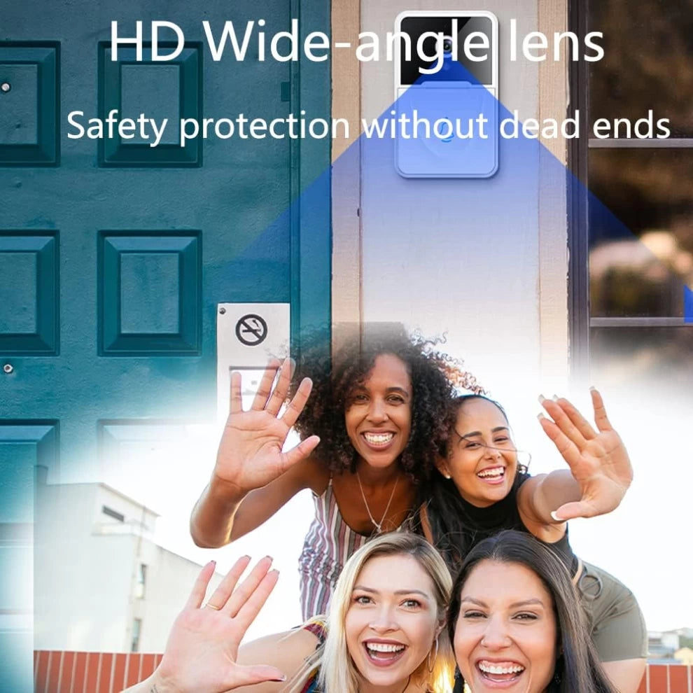 Smart Wireless Video Doorbell with Night Vision, Two-Way Audio & Mobile App Control