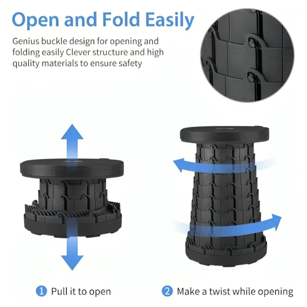 Telescopic Portable Folding Stool Chair