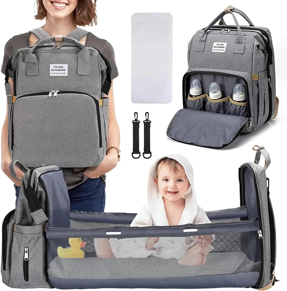 Baby Bag for Mom – Diaper Backpack with Changing Station & Large Capacity