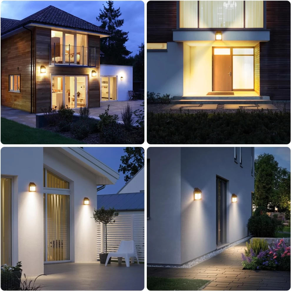Solar Lights Outdoor, Wall Sconce Motion Sensor, 3 Lighting Modes
