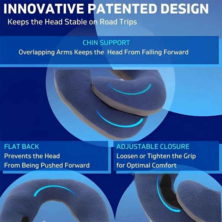 Soft Microfiber Neck Pillow With Ergonomic Travel Support