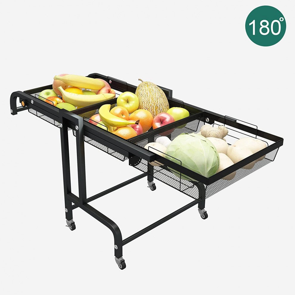 3-tier adjustable tool cart