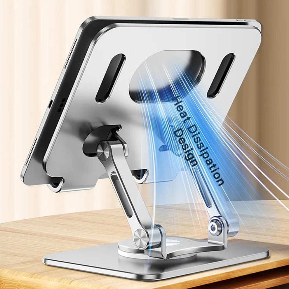 Aluminum 360° Rotating Tablet & Phone Holder | Universal Stand for iPad, Android, iPhone