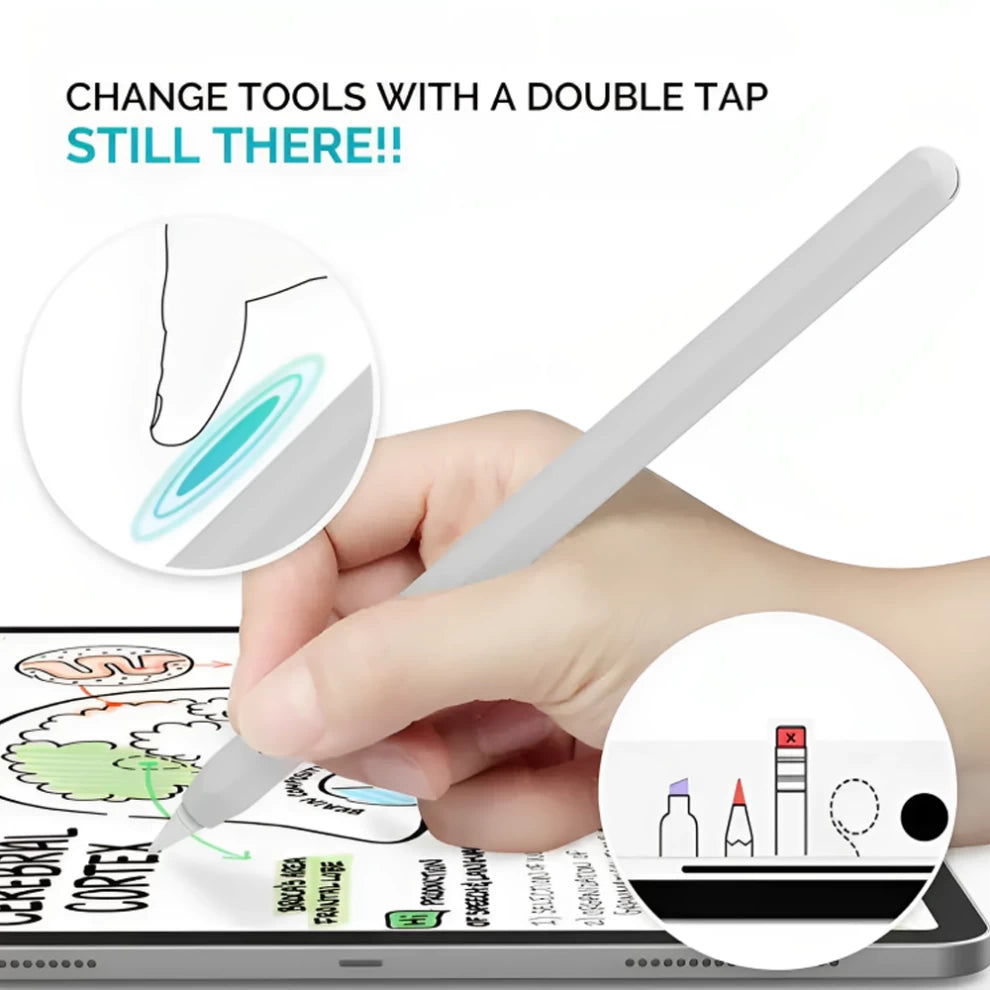 AhaStyle Silicone Apple Pencil Sleeve (2Pack) - Black/Orange