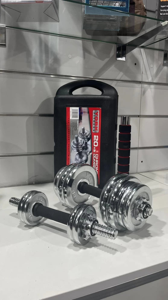 Adjustable Weight Barbell Chrome Dumbbell York Set-20kg