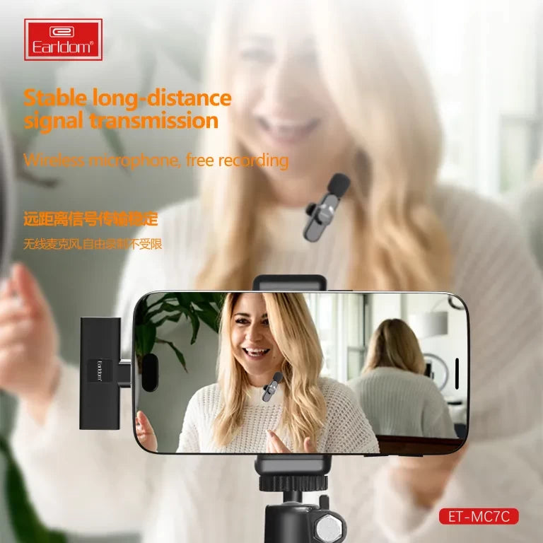 Wireless Microphone with noise reduction Lighting Connector MC7L