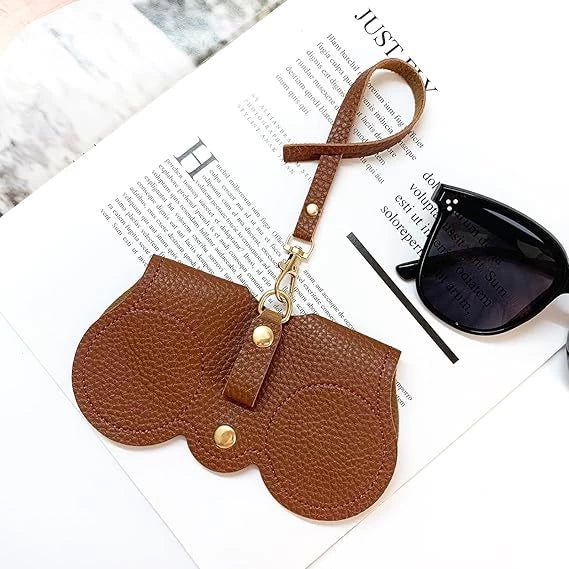 Soft Leather Sunglasses Bag