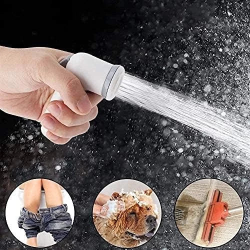 V.MAX MODI Bathroom Cleaning Set – White Shataf Faucet | Multi-Purpose ABS Sprayer