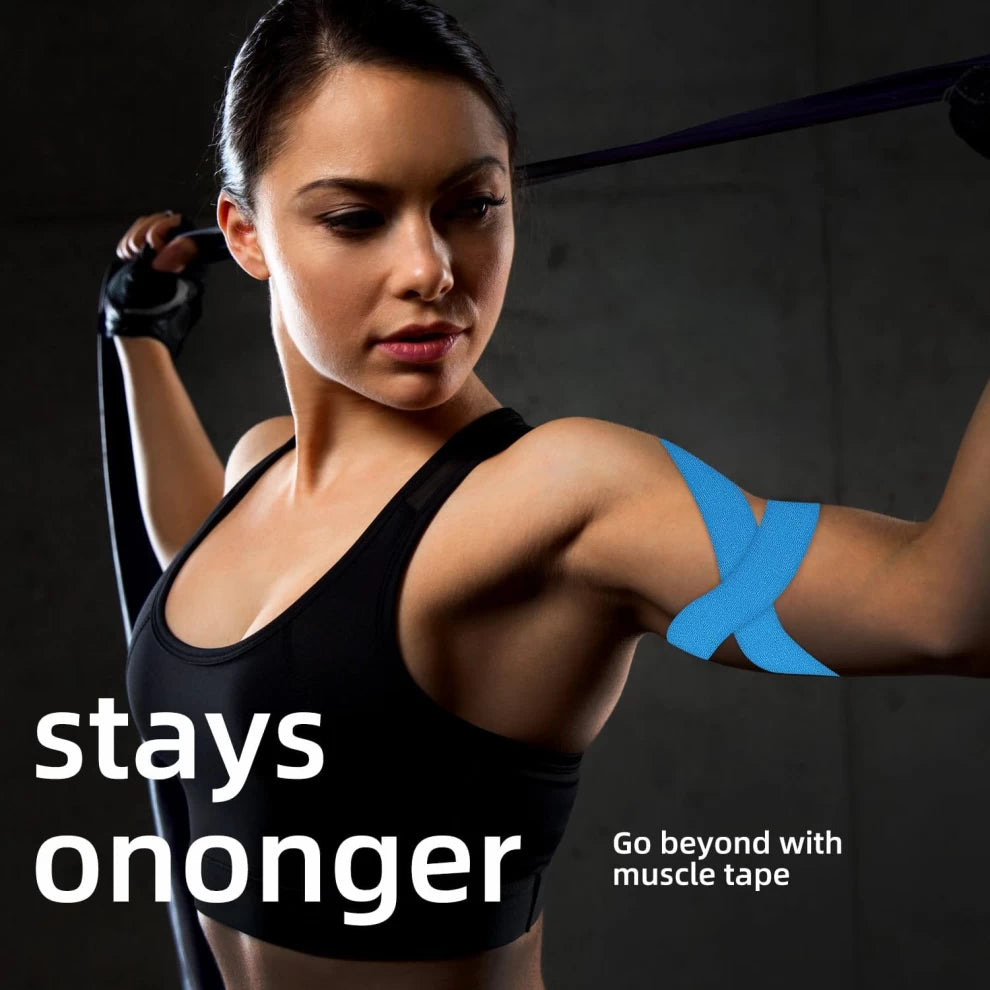 Sports Tape for Ankle, Knee Pain, Elbow & Shoulder Muscle, Uncut (Blue) 5 Meter