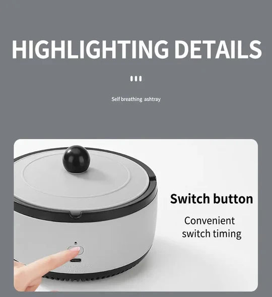 Smart USB Charging Smokeless Ashtray-Rechargeable