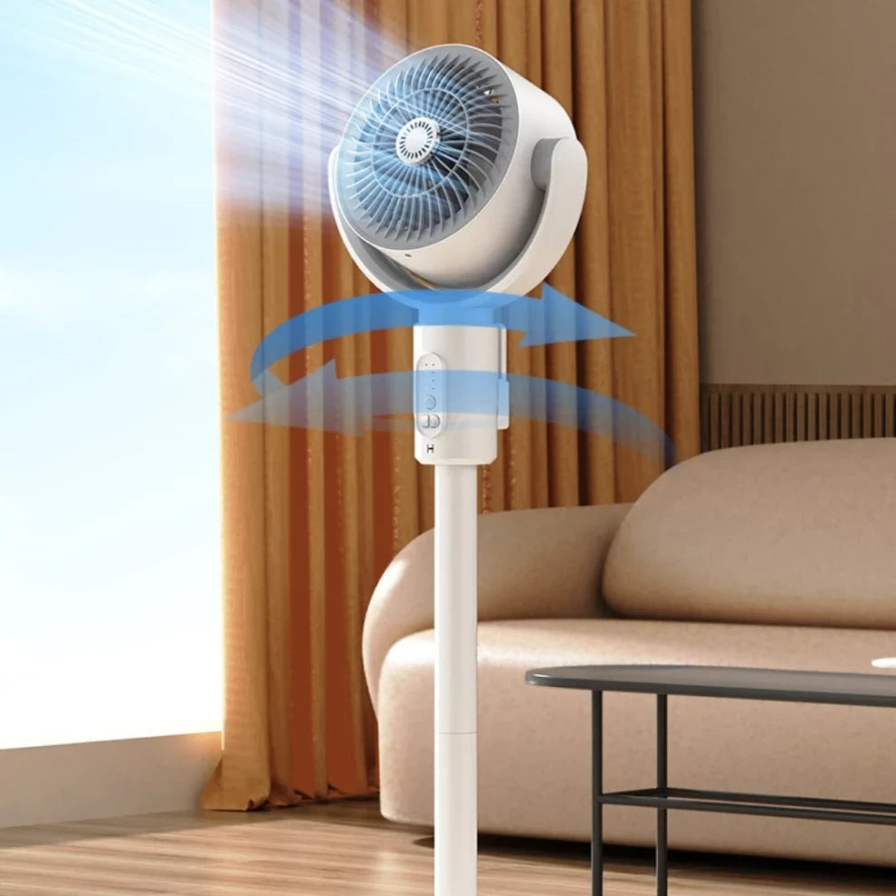 Standing 180° Circulation and Adjustable Height Fan with Remote Control (F1)