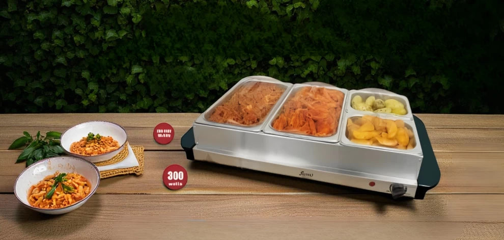 Sumo Electric Buffet Food Warmer Tray With 4 Compartments -300W