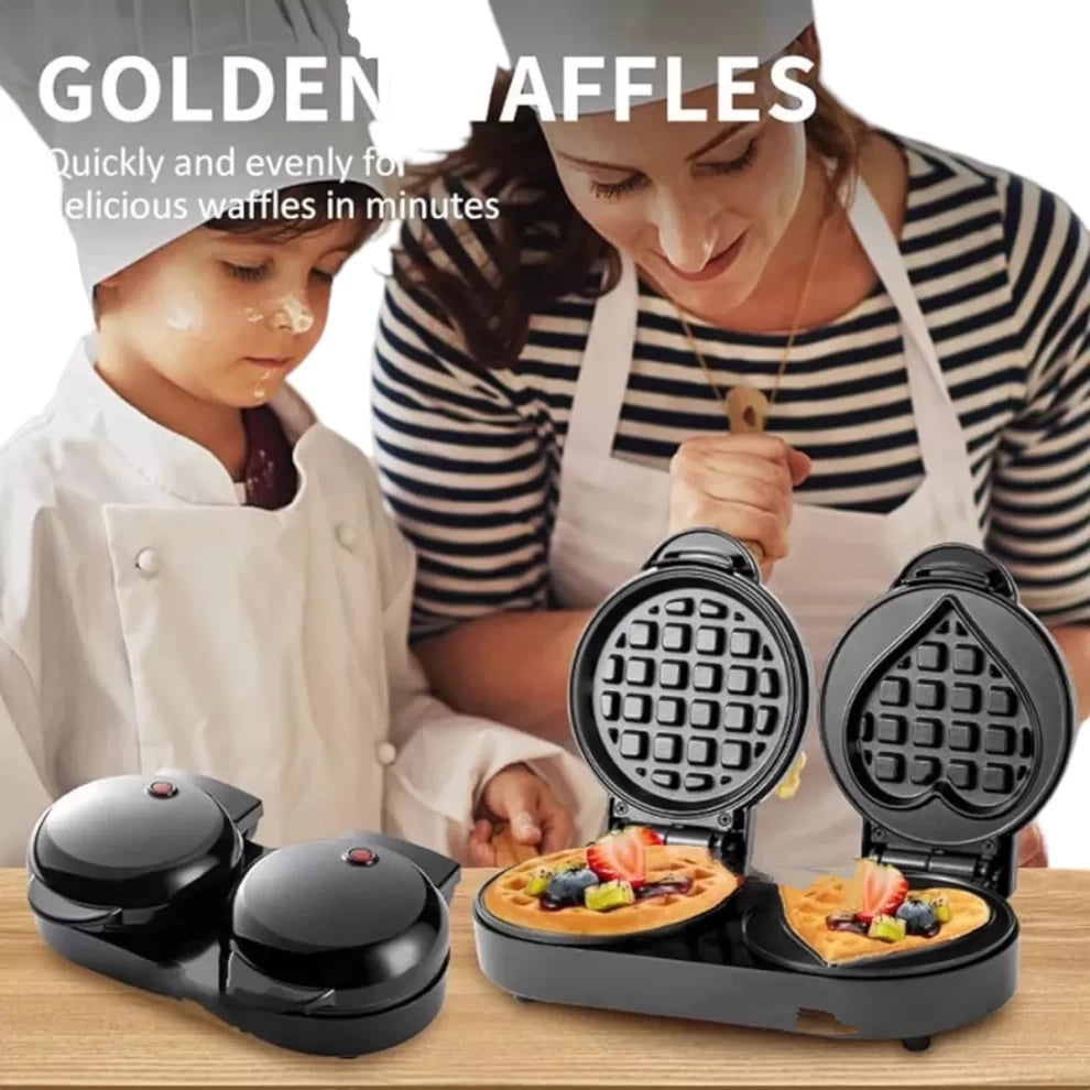 2in1 Non-Stick Electric Waffle Maker