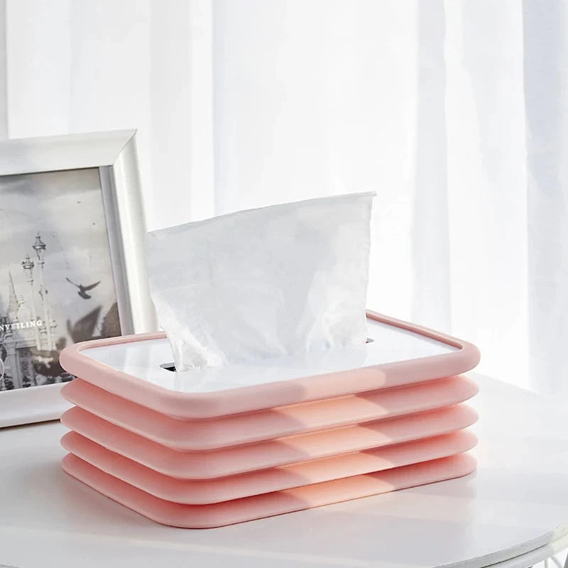 Tissue Box Silicone Holder Collapsible
