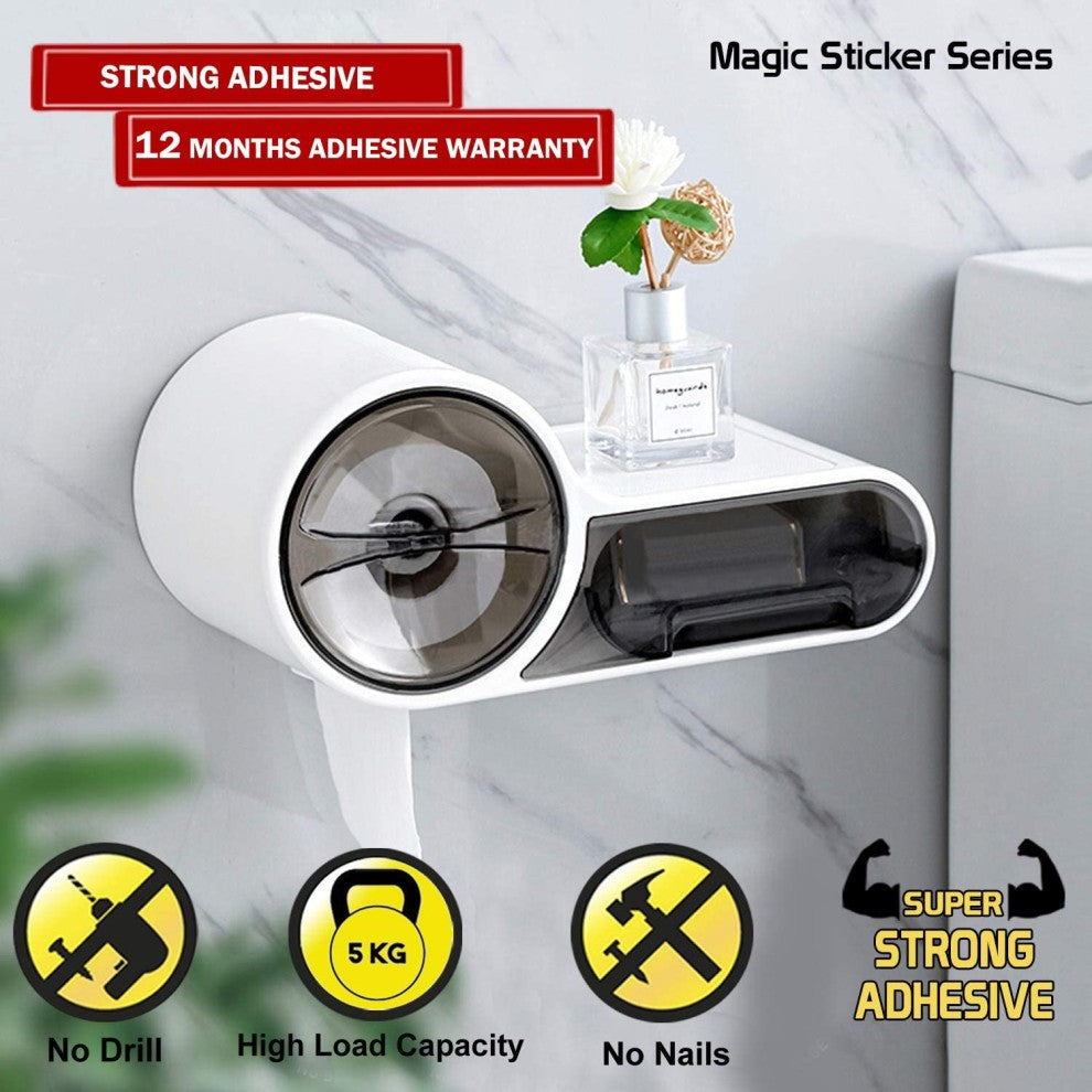 Wall Mounted Plastic Tissue Paper Holder Bathroom