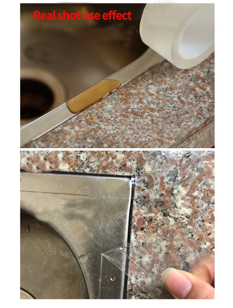 Waterproof Self-Adhesive No Leakage Clear Tape Water Strip-3M
