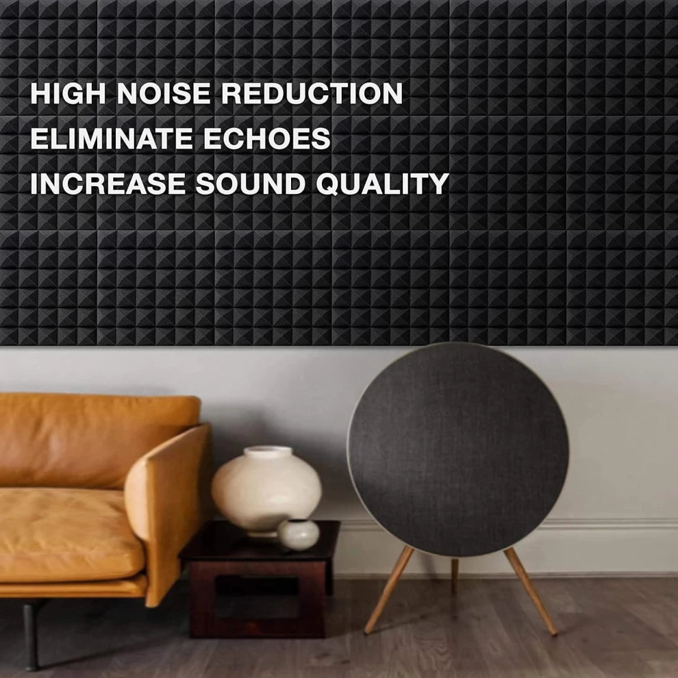 6 Pack Soundproof Acoustic Foam Panels for Recording Studios (30x30cm)