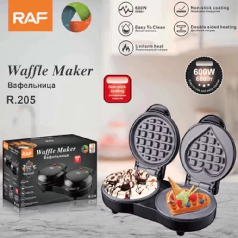 2in1 Non-Stick Electric Waffle Maker