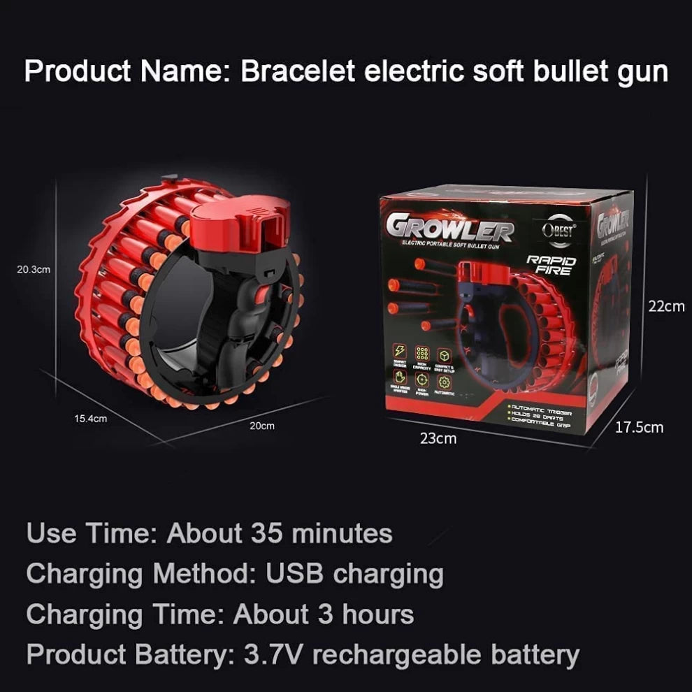 Automatic Rapid Fire Electric Soft Bullet Gun with 28 Pcs Soft Bullets