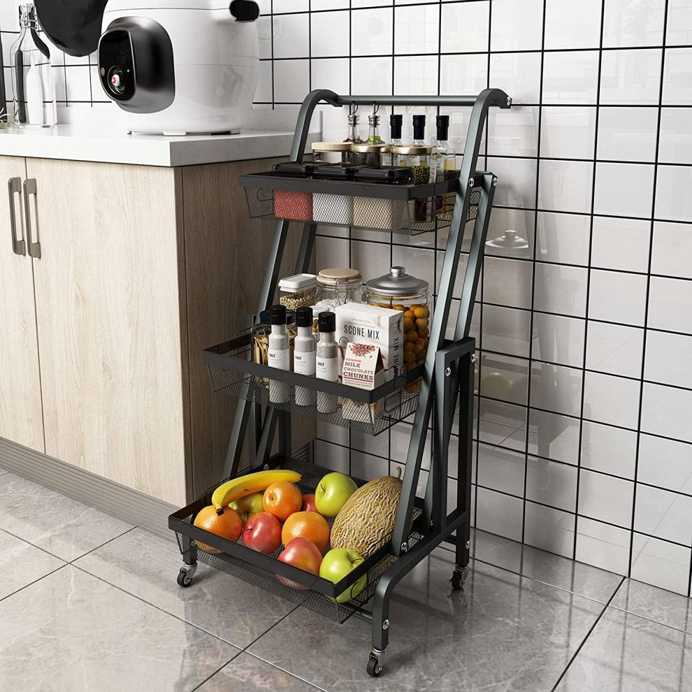 3-tier adjustable tool cart